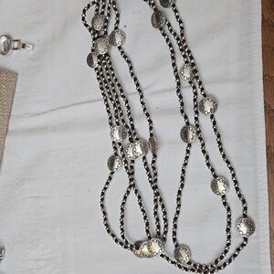 Elegant Silver Beaded Necklace